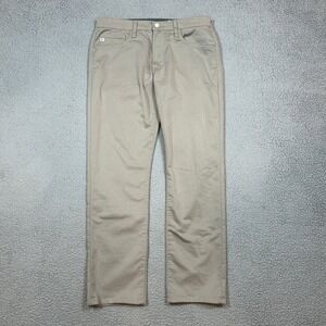 AG Everett Slim Straight Men's Khaki 34x32 Cotton Stretch Pants